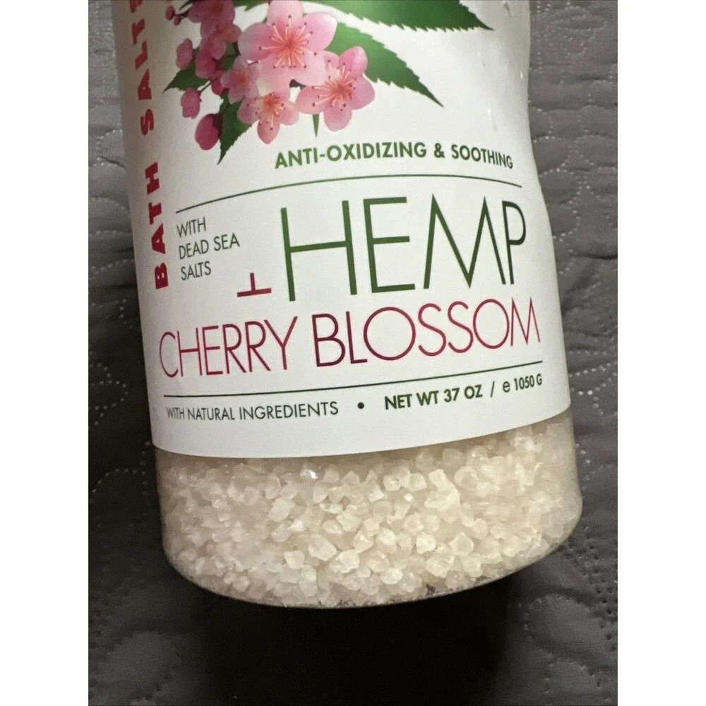 Natural Therapy Pure Hemp + Cherry Blossom Spa Soak Mineral Bath Salts (37oz)